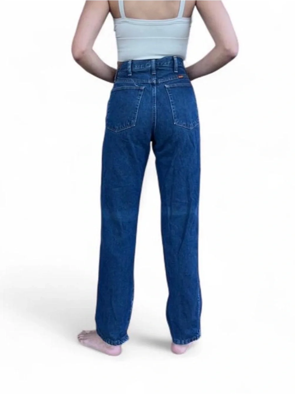 Men’s Rustler American Western straight-leg blue denim jeans
